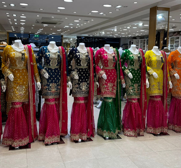 Mehndi Gharara Dresses 320