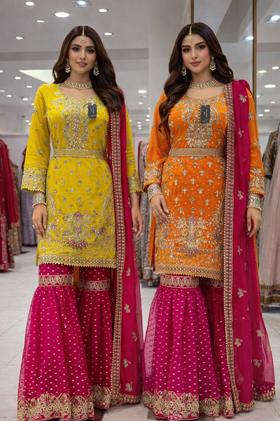 Mehndi Gharara Dresses 320