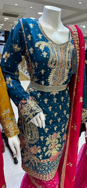 Mehndi Gharara Dresses 320