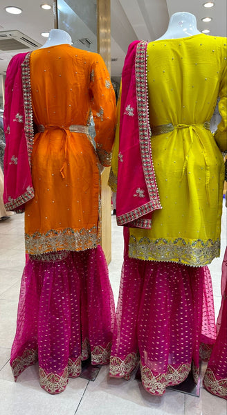 Mehndi Gharara Dresses 320