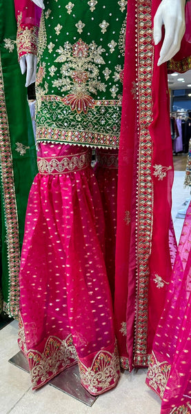Mehndi Gharara Dresses 320