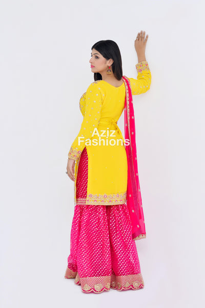 Mehndi Gharara Dress 318