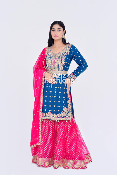 Mehndi Gharara Dress 318