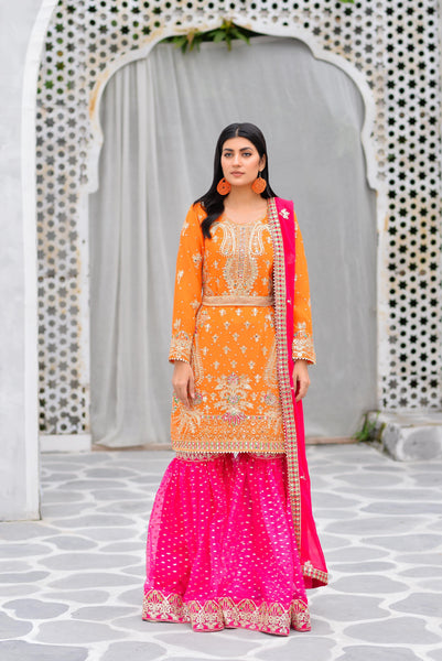 Mehndi Gharara Dress 320