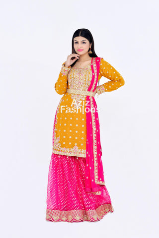 Mehndi Gharara Dress 318
