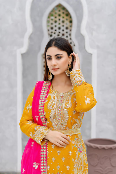 Mehndi Gharara Dress 320