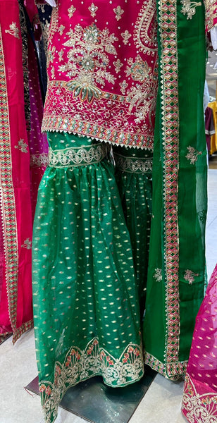 Mehndi Gharara Dresses 320