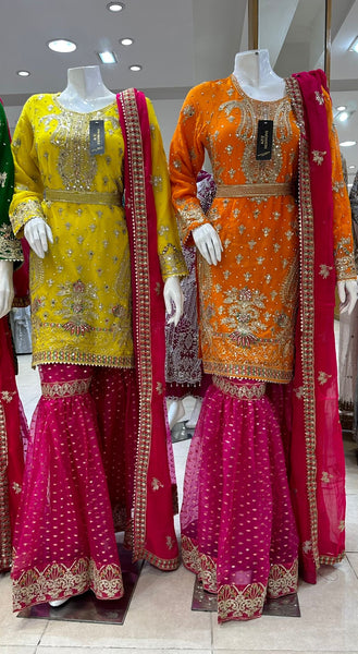 Mehndi Gharara Dresses 320