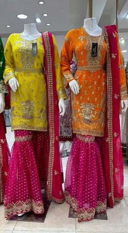 Mehndi Gharara Dresses 320