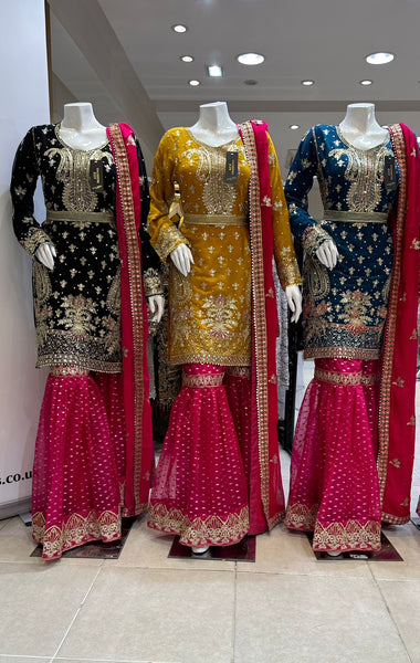 Mehndi Gharara Dresses 320