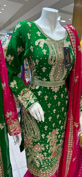 Mehndi Gharara Dresses 320