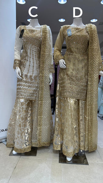 A is white 
B is Gold 