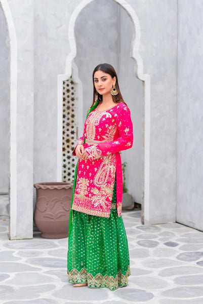 Mehndi Gharara Dress 320