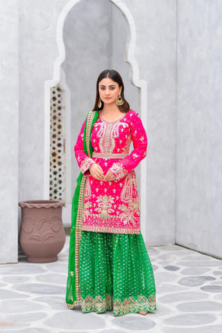 Mehndi Gharara Dress 320
