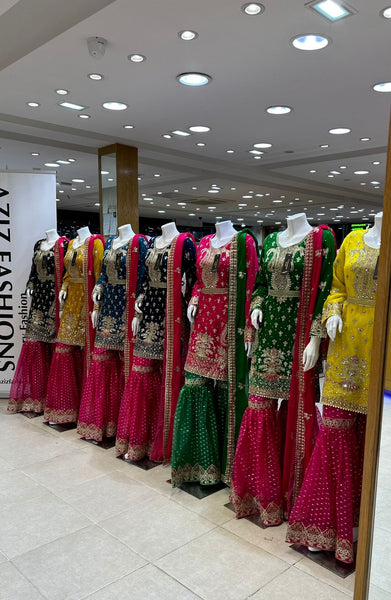 Mehndi Gharara Dresses 320