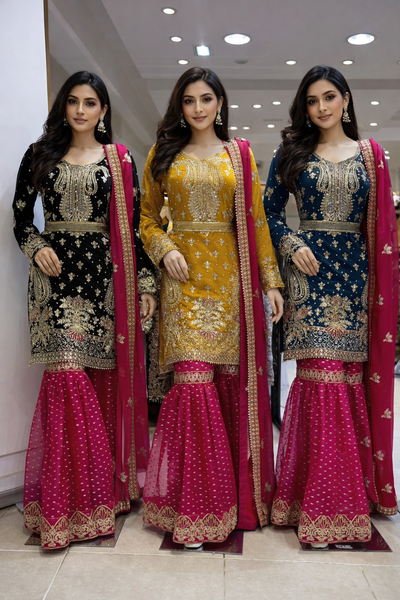 Mehndi Gharara Dresses 320