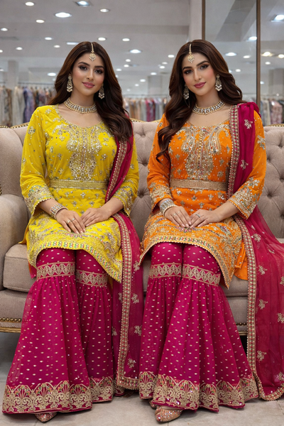 Mehndi Gharara Dresses 320