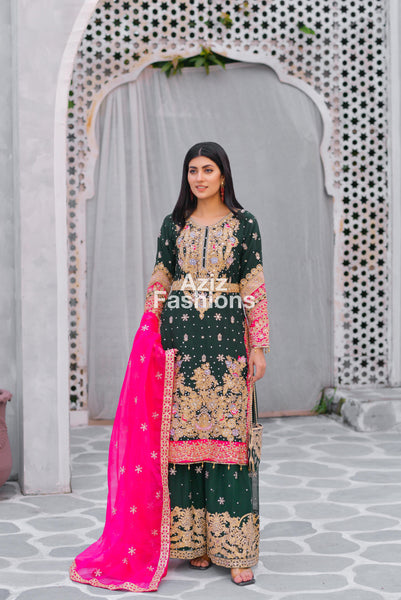 Mehndi Palazzo Suit 325