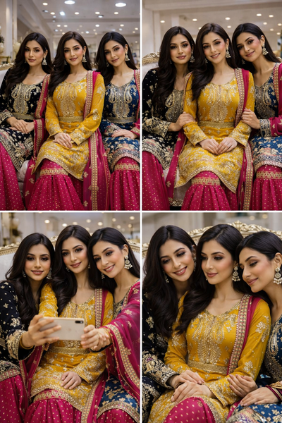 Mehndi Gharara Dresses 320