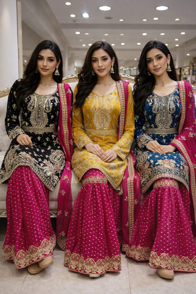 Mehndi Gharara Dresses 320