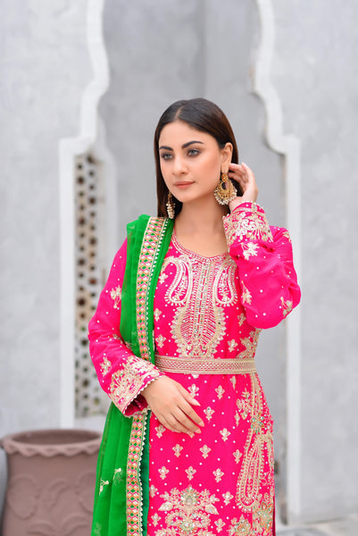 Mehndi Gharara Dress 320