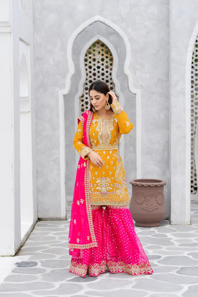 Mehndi Gharara Dress 320