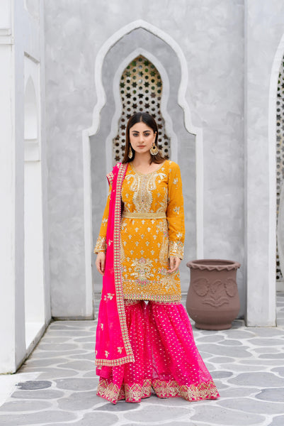 Mehndi Gharara Dress 320